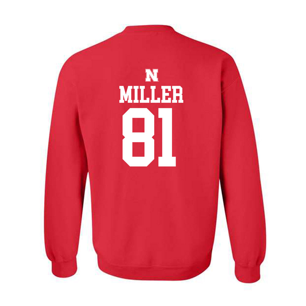 Nebraska - NCAA Football : Hayes Miller - Generic Shersey Crewneck Sweatshirt