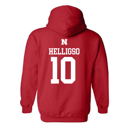 Nebraska - NCAA Baseball : Hogan Helligso - Generic Shersey Hooded Sweatshirt-1