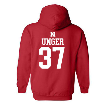 Nebraska - NCAA Baseball : J'Shawn Unger - Generic Shersey Hooded Sweatshirt-1