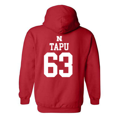 Nebraska - NCAA Football : Brian Tapu - Generic Shersey Hooded Sweatshirt-1