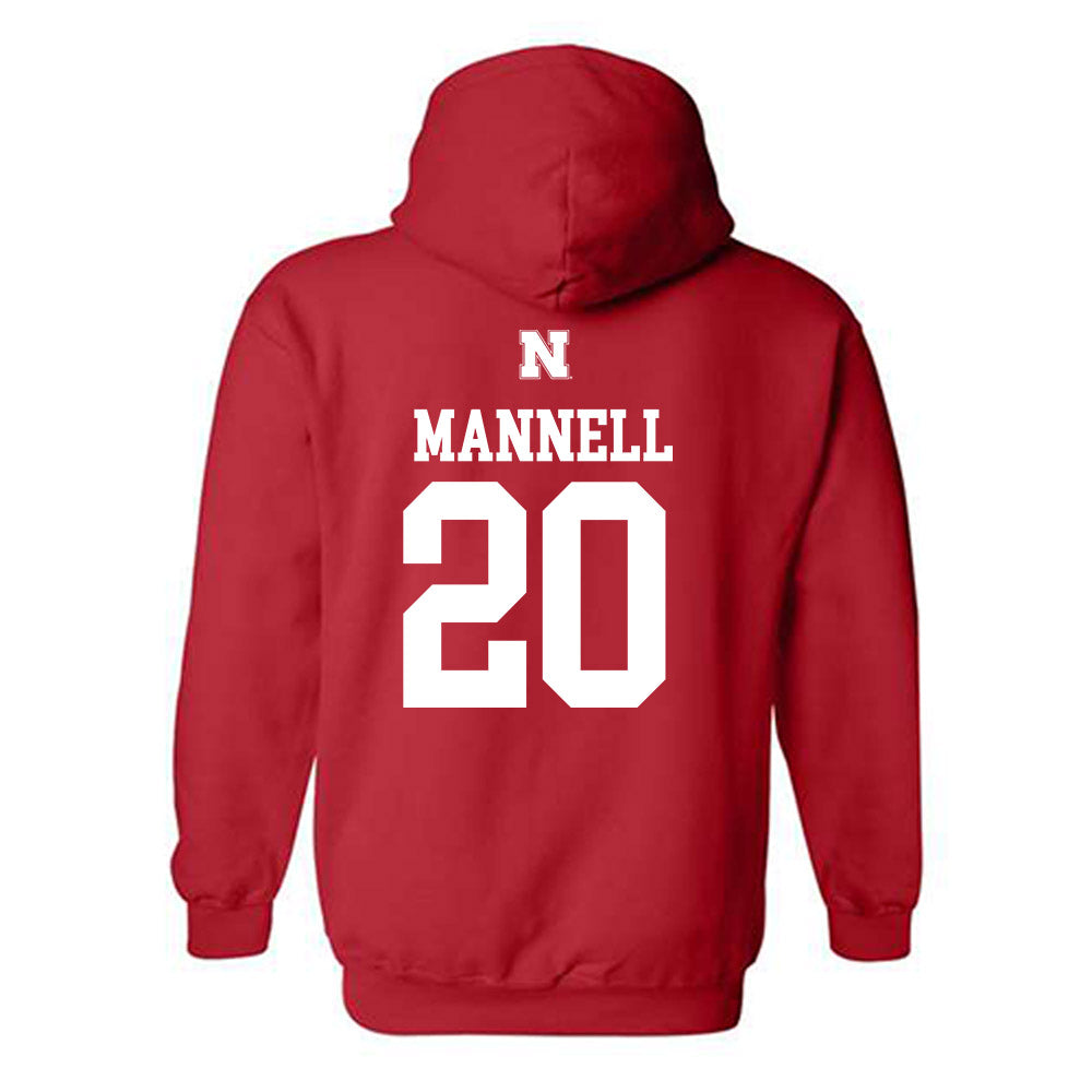 Nebraska - NCAA Baseball : Kevin Mannell - Generic Shersey Hooded Sweatshirt-1