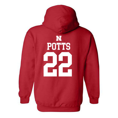 Nebraska - NCAA Women's Basketball : Natalie Potts - Generic Shersey Hooded Sweatshirt