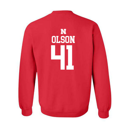 Nebraska - NCAA Baseball : Chase Olson - Generic Shersey Crewneck Sweatshirt-1