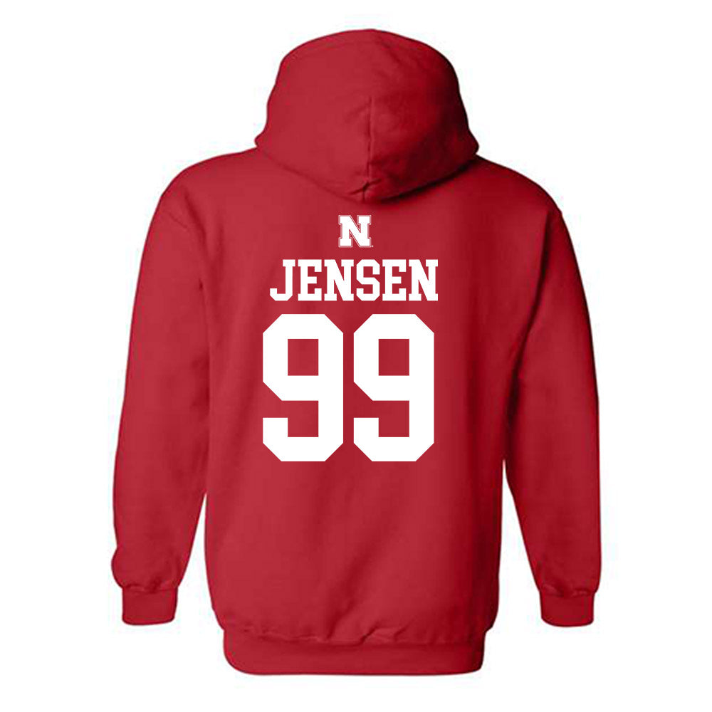 Nebraska - NCAA Softball : Alexis Jensen - Generic Shersey Hooded Sweatshirt-1