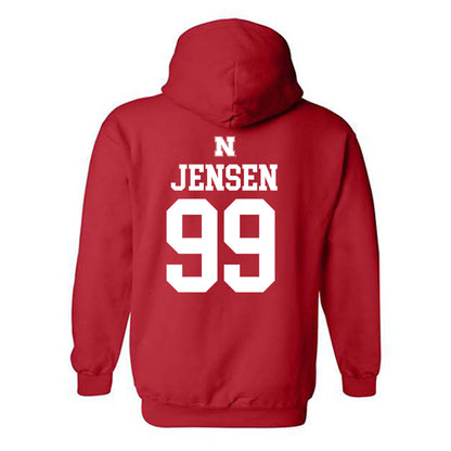 Nebraska - NCAA Softball : Alexis Jensen - Generic Shersey Hooded Sweatshirt-1