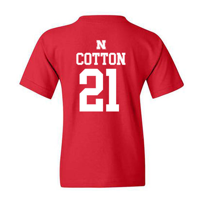 Nebraska - NCAA Baseball : Jaron Cotton - Generic Shersey Youth T-Shirt-1