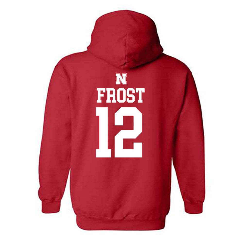 Nebraska - NCAA Baseball : Cael Frost - Generic Shersey Hooded Sweatshirt-1