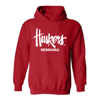 Nebraska - NCAA Men's Basketball : Connor Essegian - Generic Shersey Hooded Sweatshirt-0