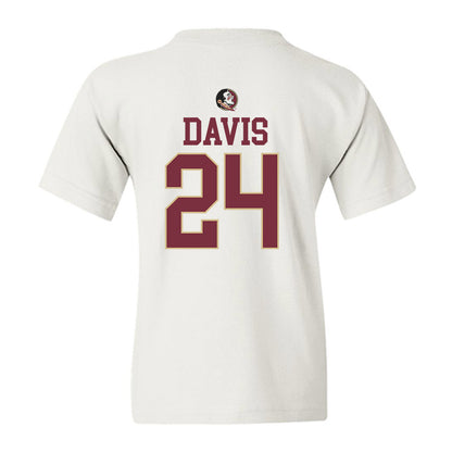 FSU - NCAA Women's Basketball : Pania Davis - Fashion Shersey Youth T-Shirt-1