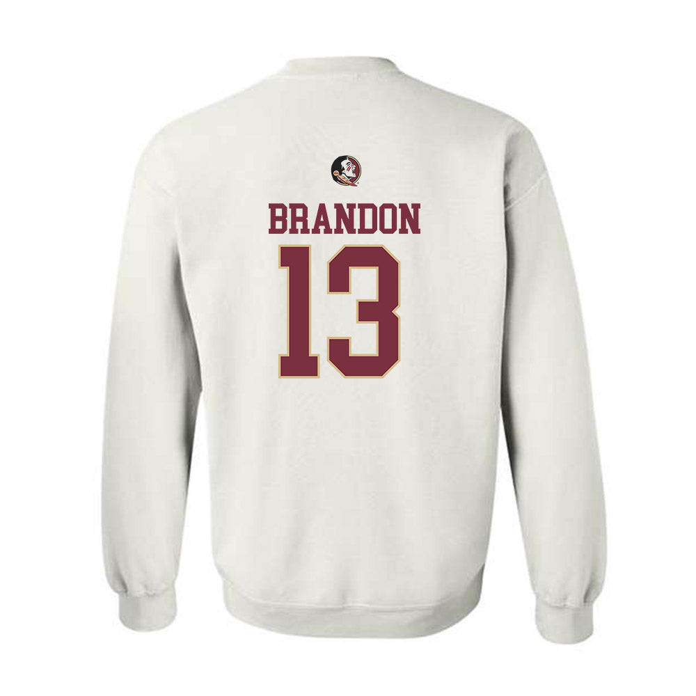 FSU - NCAA Women's Soccer : Mya Brandon - Fashion Shersey Crewneck Sweatshirt-1