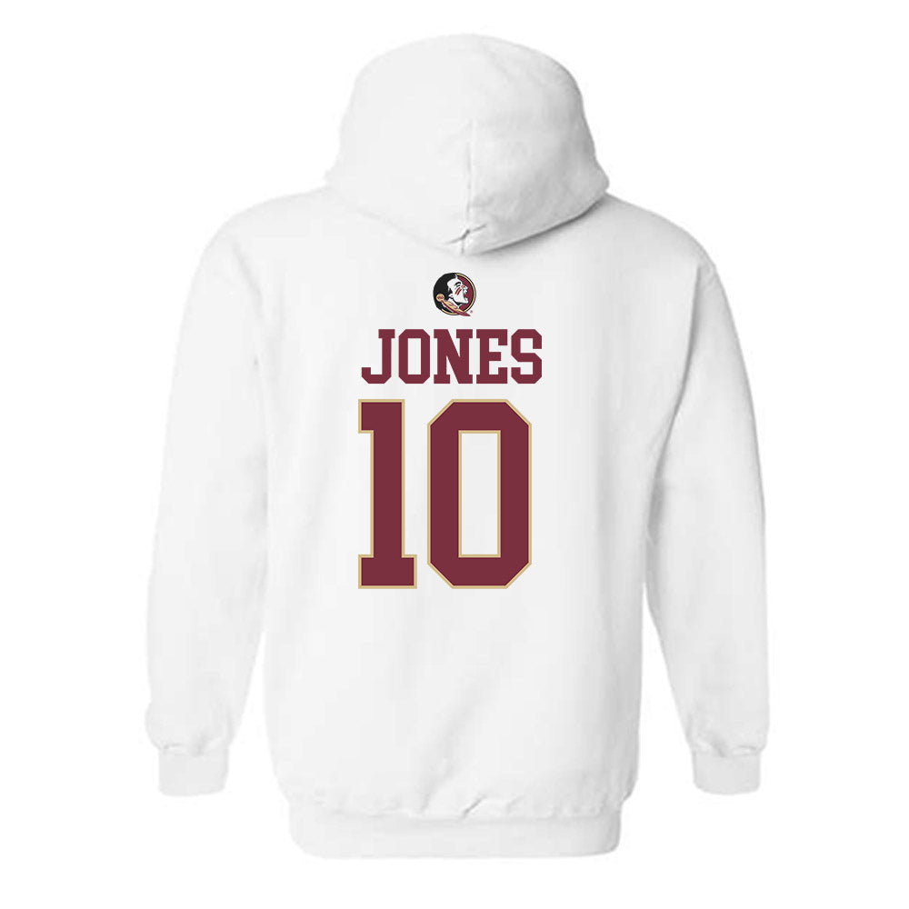 FSU - NCAA Men's Basketball : Lajae Jones - Fashion Shersey Hooded Sweatshirt-1