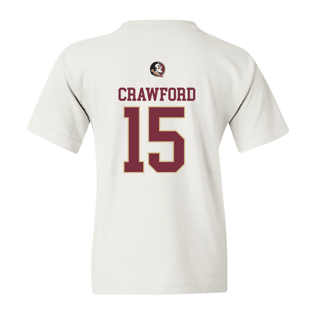 FSU - NCAA Men's Basketball : Jalen Crawford - Fashion Shersey Youth T-Shirt-1