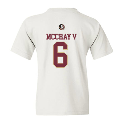 FSU - NCAA Men's Basketball : Robert McCray V - Fashion Shersey Youth T-Shirt-1