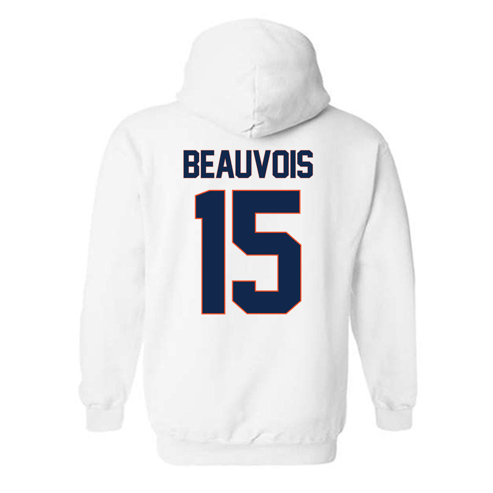 Virginia - NCAA Men's Soccer : Triton Beauvois - Replica Shersey Hooded Sweatshirt