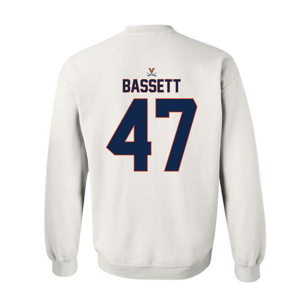 Virginia - NCAA Baseball : Nate Bassett - Replica Shersey Crewneck Sweatshirt