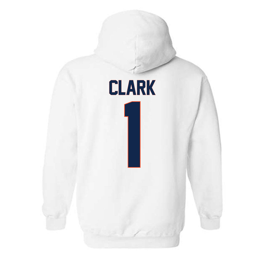 Virginia - NCAA Women's Basketball : Paris Clark - Replica Shersey Hooded Sweatshirt