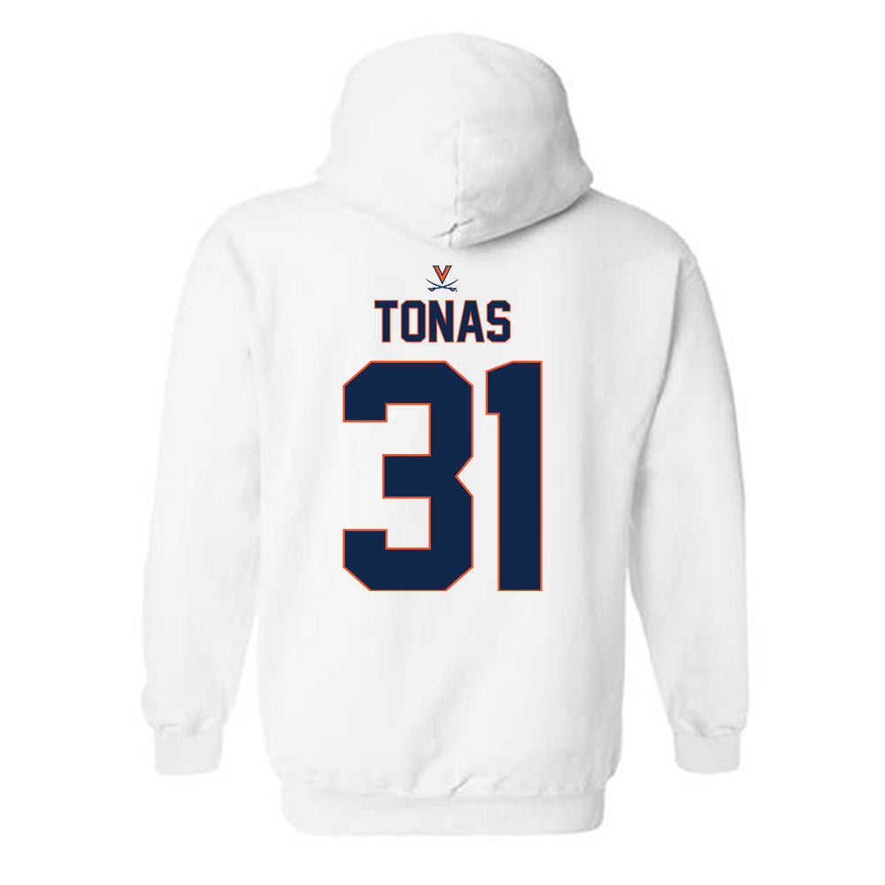 Virginia - NCAA Baseball : Angelo Tonas - Replica Shersey Hooded Sweatshirt