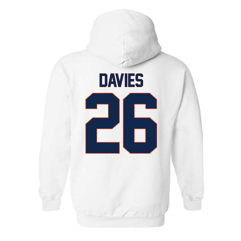 Virginia - NCAA Football : Ethan Davies - Replica Shersey Hooded Sweatshirt