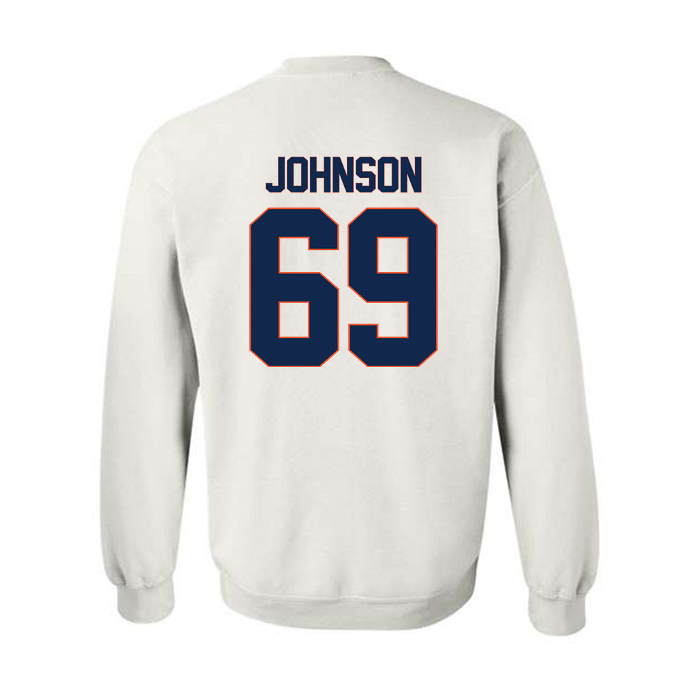 Virginia - NCAA Football : Luke Johnson - Replica Shersey Crewneck Sweatshirt