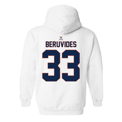 Virginia - NCAA Baseball : Freddy Beruvides - Replica Shersey Hooded Sweatshirt