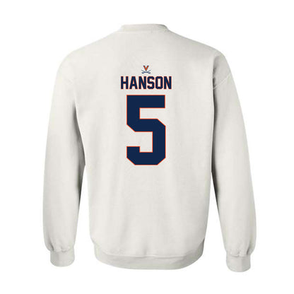 Virginia - NCAA Baseball : Luke Hanson - Replica Shersey Crewneck Sweatshirt