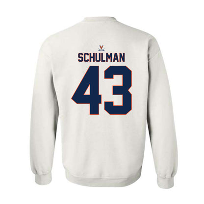 Virginia - NCAA Baseball : Ben Schulman - Replica Shersey Crewneck Sweatshirt-1
