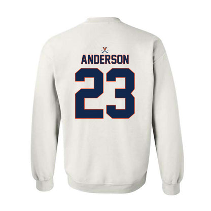 Virginia - NCAA Baseball : Ethan Anderson - Replica Shersey Crewneck Sweatshirt