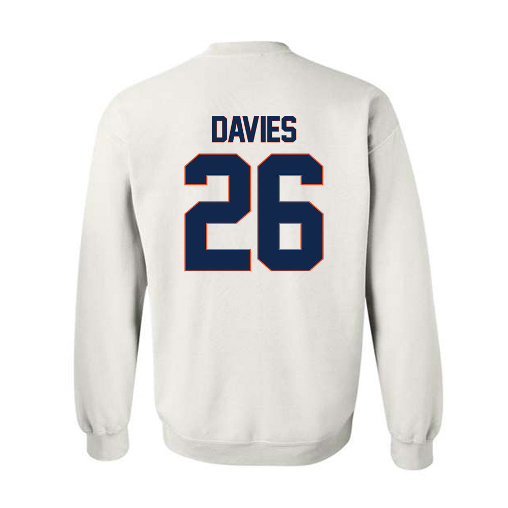 Virginia - NCAA Football : Ethan Davies - Replica Shersey Crewneck Sweatshirt