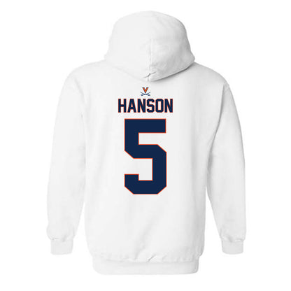 Virginia - NCAA Baseball : Luke Hanson - Replica Shersey Hooded Sweatshirt