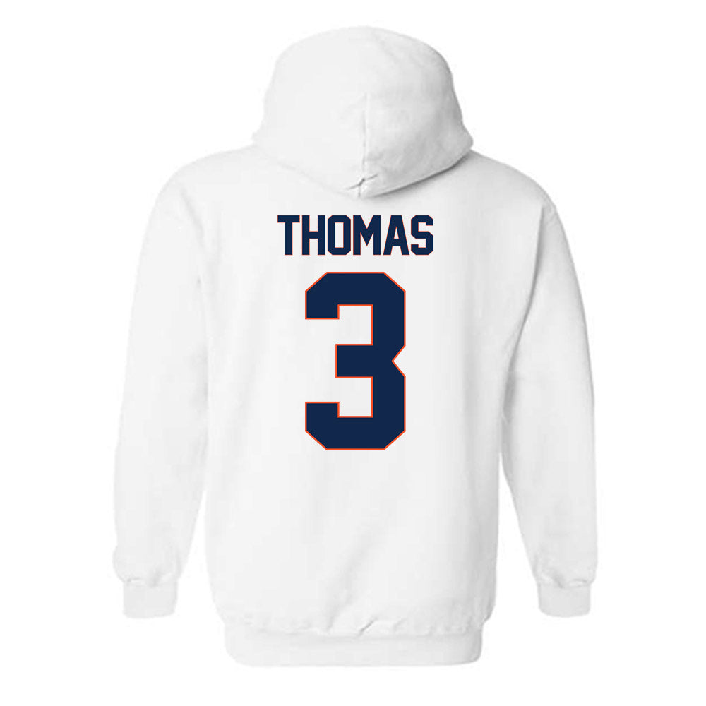 Virginia - NCAA Football : Corey Thomas - Replica Shersey Hooded Sweatshirt