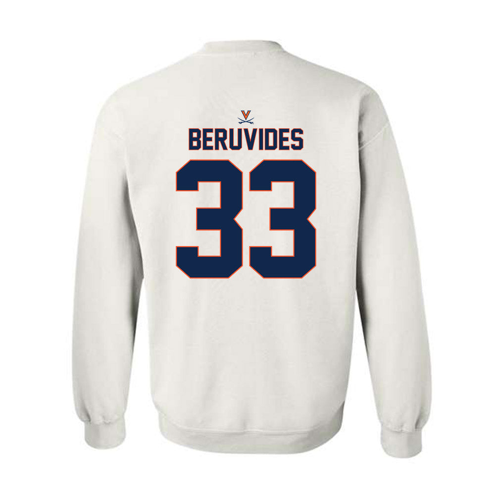 Virginia - NCAA Baseball : Freddy Beruvides - Replica Shersey Crewneck Sweatshirt