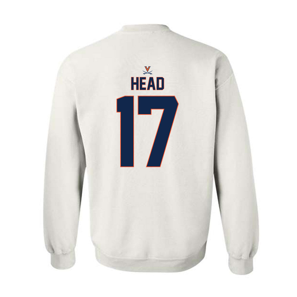 Virginia - NCAA Baseball : Tristan Head - Replica Shersey Crewneck Sweatshirt