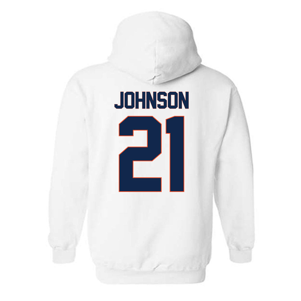 Virginia - NCAA Women's Basketball : Kymora Johnson - Replica Shersey Hooded Sweatshirt