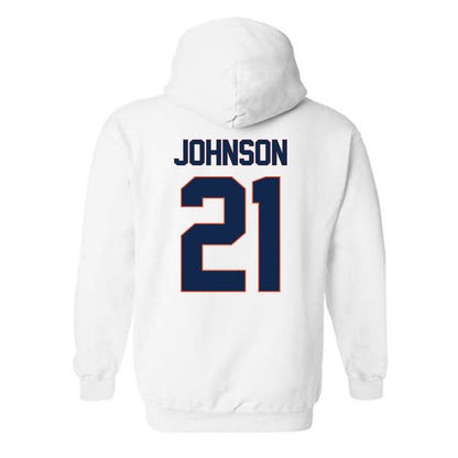 Virginia - NCAA Women's Basketball : Kymora Johnson - Replica Shersey Hooded Sweatshirt