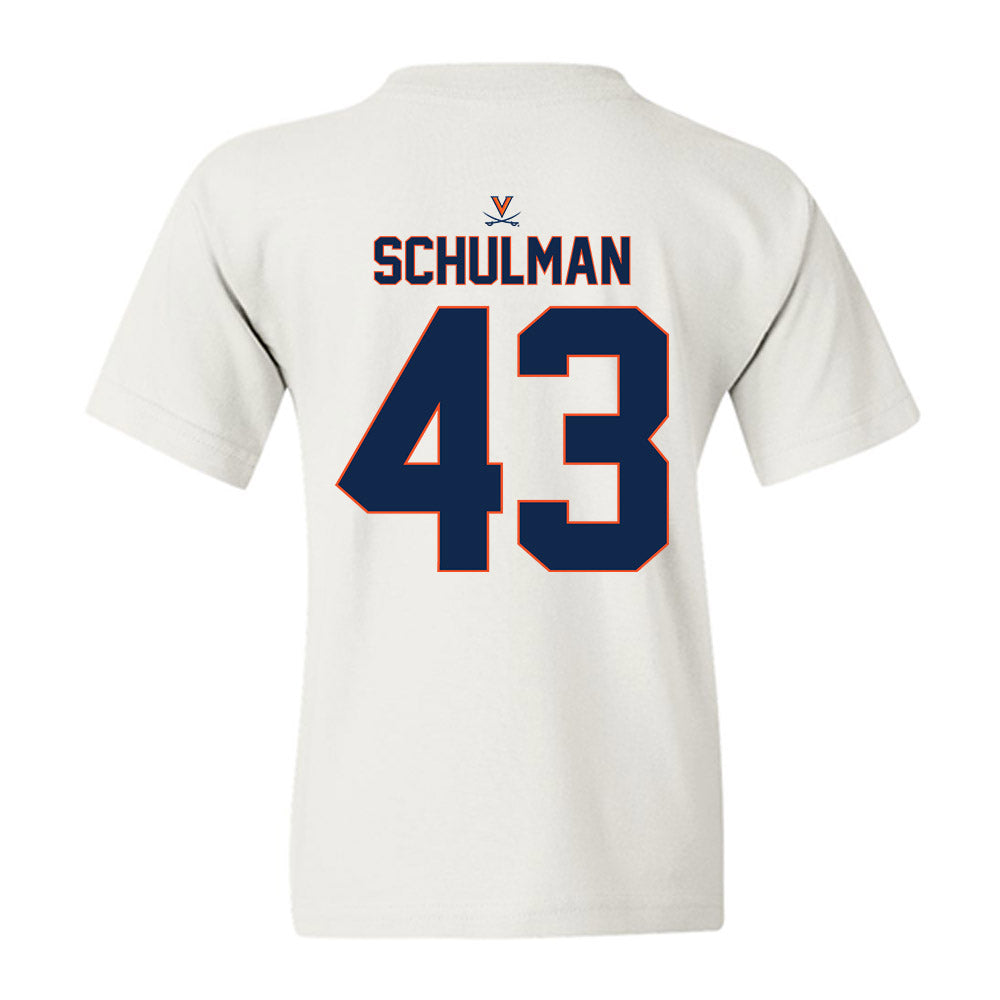 Virginia - NCAA Baseball : Ben Schulman - Replica Shersey Youth T-Shirt-1
