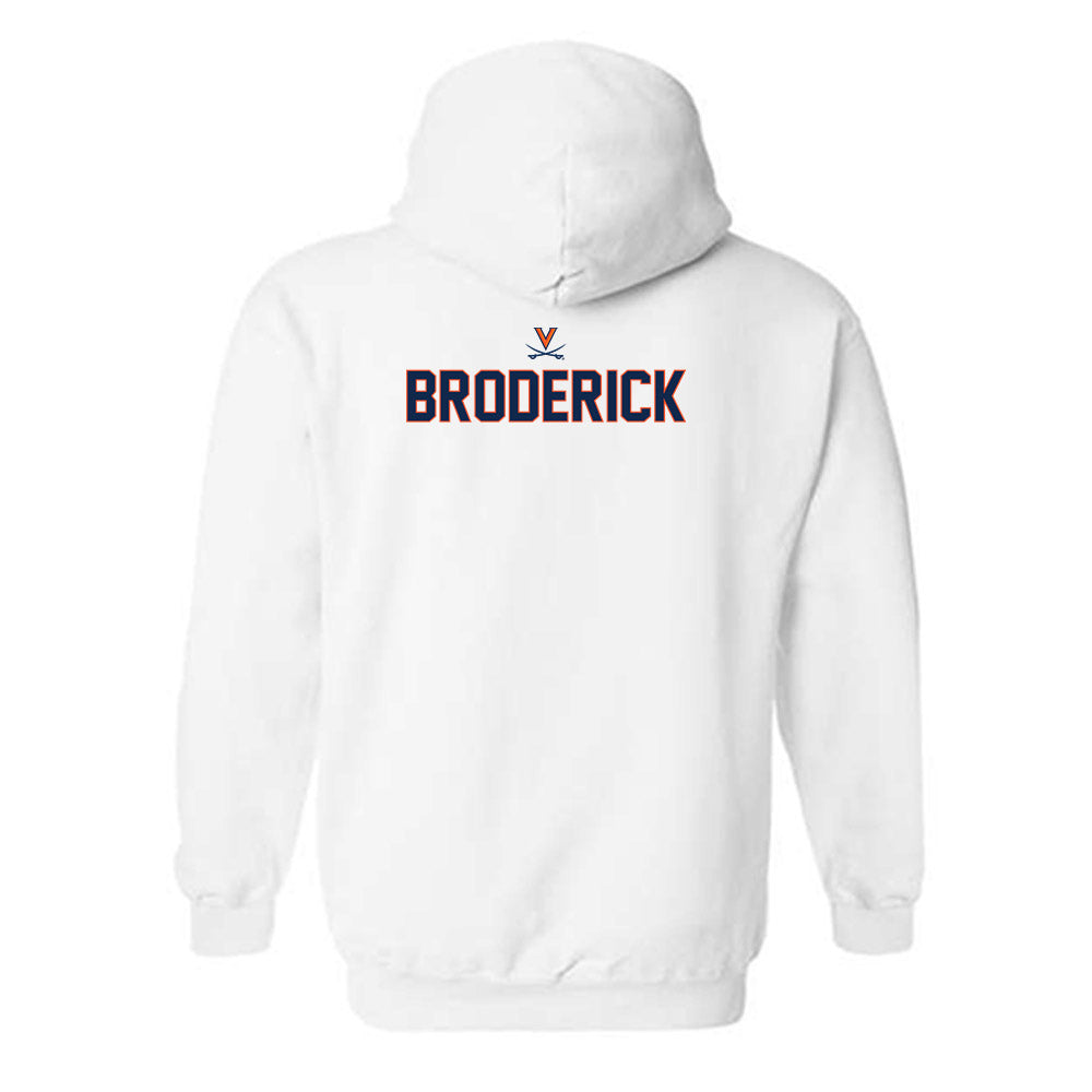 Virginia - NCAA Baseball : Will Broderick - Replica Shersey Hooded Sweatshirt-1