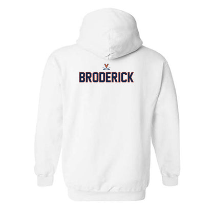 Virginia - NCAA Baseball : Will Broderick - Replica Shersey Hooded Sweatshirt-1