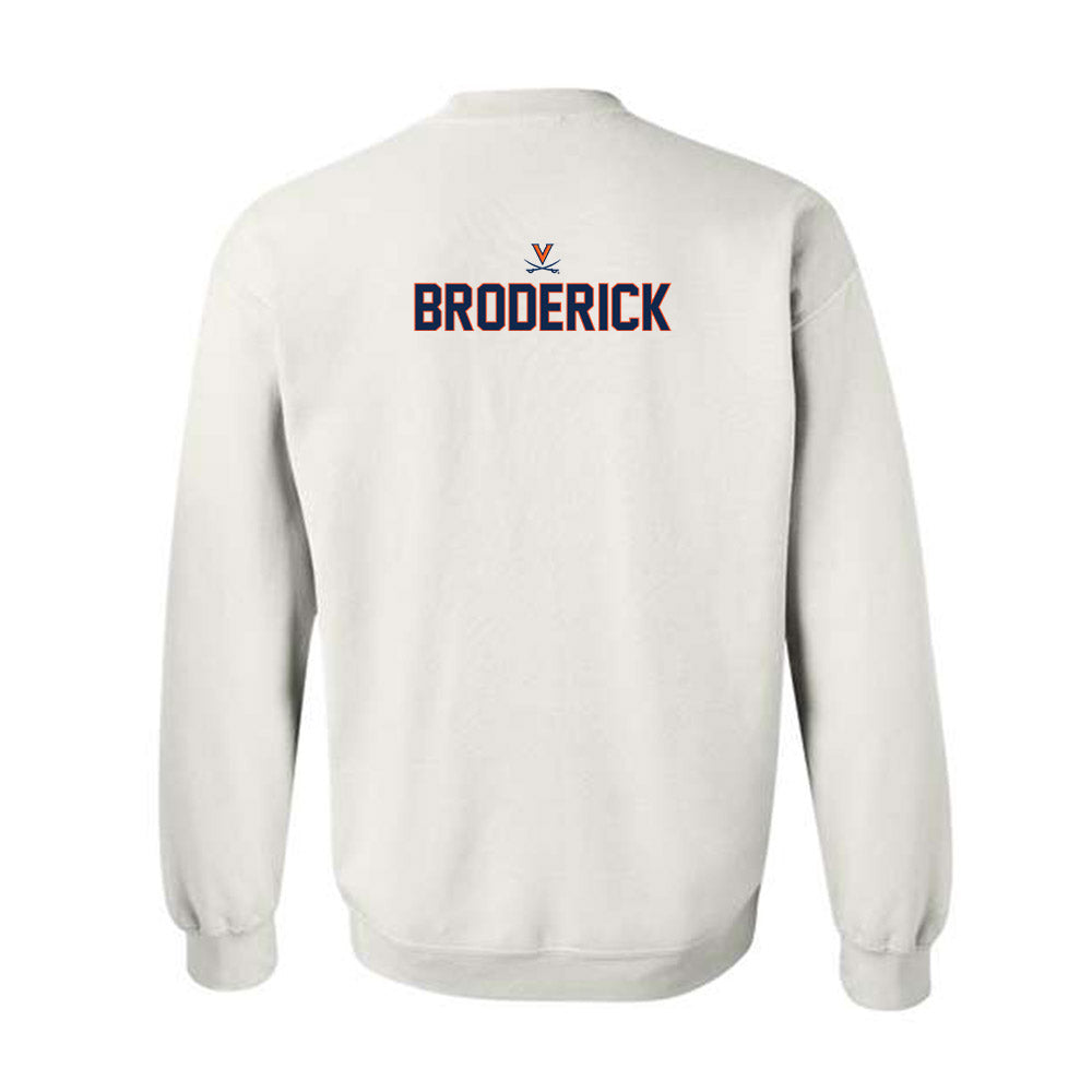 Virginia - NCAA Baseball : Will Broderick - Replica Shersey Crewneck Sweatshirt-1