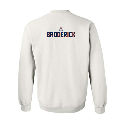 Virginia - NCAA Baseball : Will Broderick - Replica Shersey Crewneck Sweatshirt-1