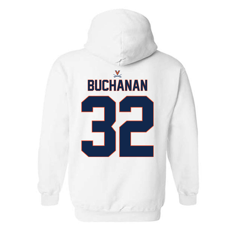 Virginia - NCAA Baseball : Walker Buchanan - Replica Shersey Hooded Sweatshirt