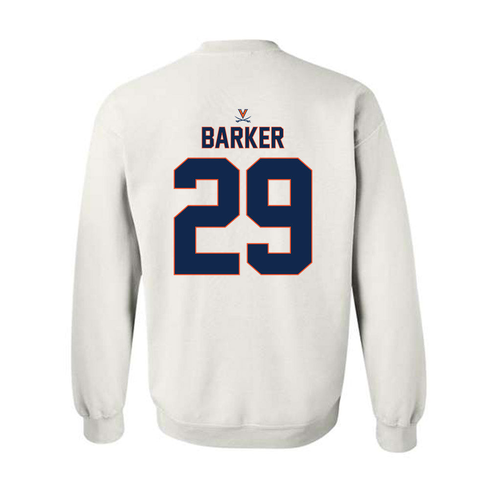 Virginia - NCAA Baseball : Blake Barker - Replica Shersey Crewneck Sweatshirt