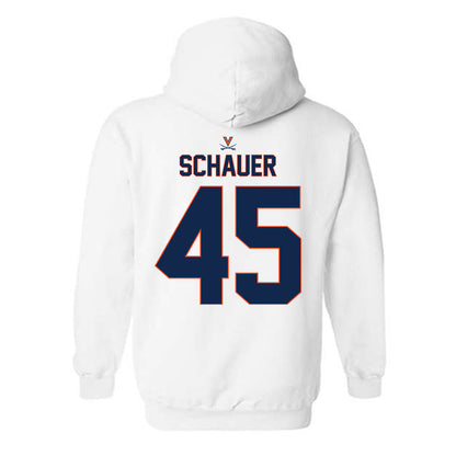 Virginia - NCAA Baseball : Luke Schauer - Replica Shersey Hooded Sweatshirt