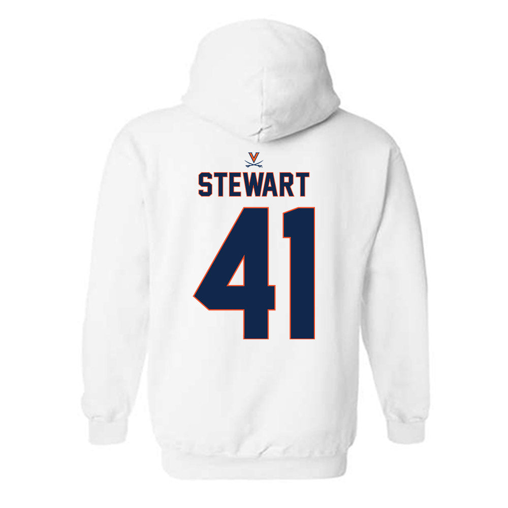 Virginia - NCAA Baseball : Thomas Stewart - Replica Shersey Hooded Sweatshirt-1