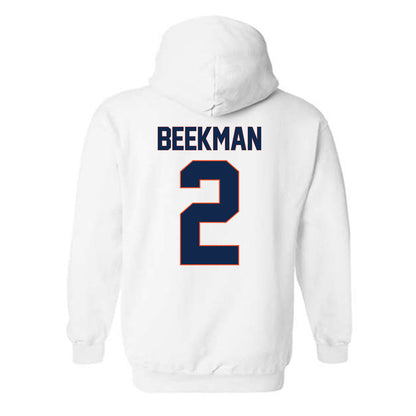 Virginia - NCAA Men's Basketball : Reece Beekman - Replica Shersey Hooded Sweatshirt