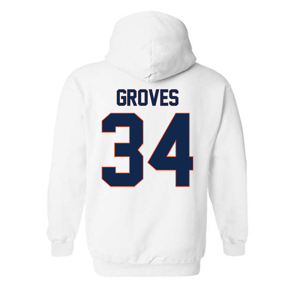 Virginia - NCAA Men's Basketball : Jacob Groves - Replica Shersey Hooded Sweatshirt