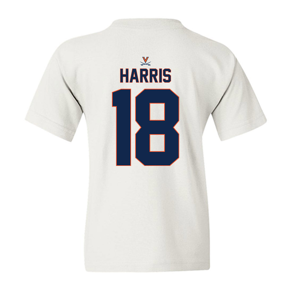 Virginia - NCAA Baseball : Sam Harris - Replica Shersey Youth T-Shirt-1