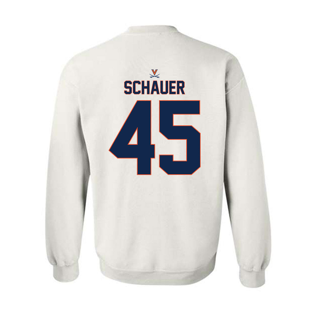 Virginia - NCAA Baseball : Luke Schauer - Replica Shersey Crewneck Sweatshirt