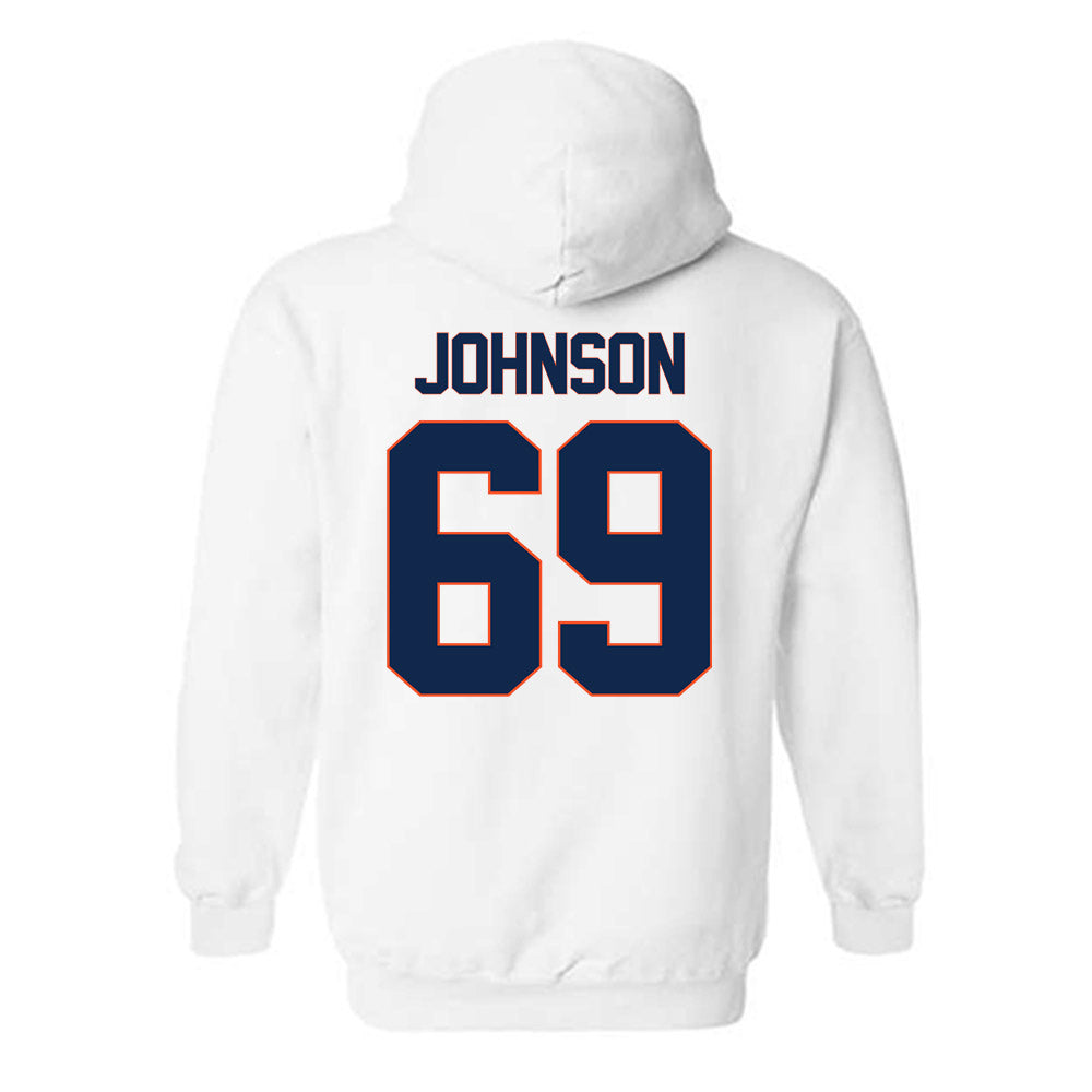 Virginia - NCAA Football : Luke Johnson - Replica Shersey Hooded Sweatshirt