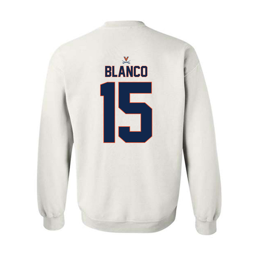 Virginia - NCAA Baseball : Evan Blanco - Replica Shersey Crewneck Sweatshirt