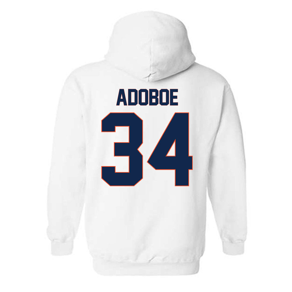 Virginia - NCAA Men's Soccer : Miguel Adoboe - Replica Shersey Hooded Sweatshirt